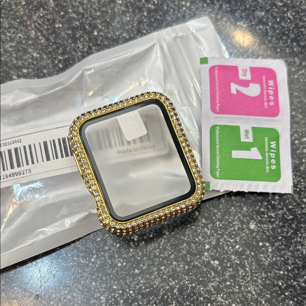Luxury Gold Smartwatch Case with Crystalsgold with crystals